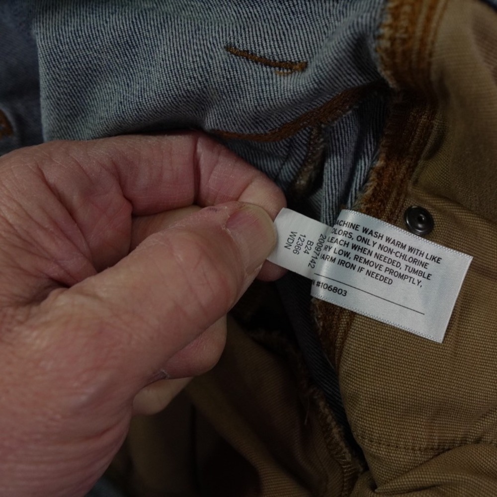 Duluth Trading Co Ballroom DoubleFlex Jeans Mens 32x34 Blue Carpenter Workwear - Picture 12 of 13